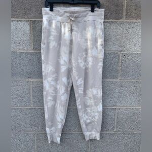 ATHLETA Jogger Balance Willow Abalone Gray Drawstring High Waistband Medium Cozy